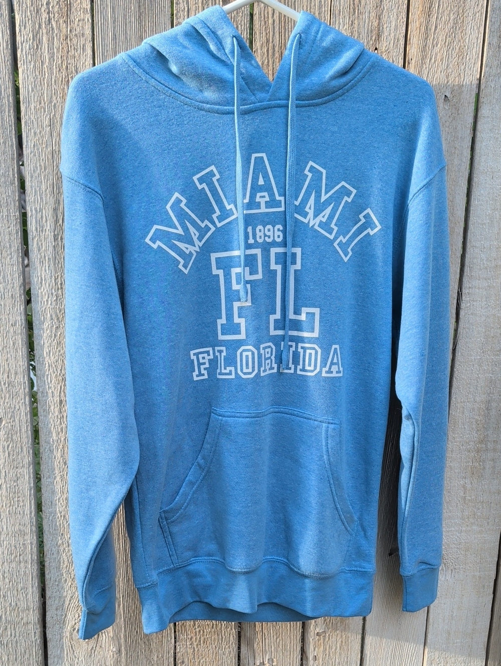 Miami Florida Blue Hooded Sweatshirt - Casual Pullover